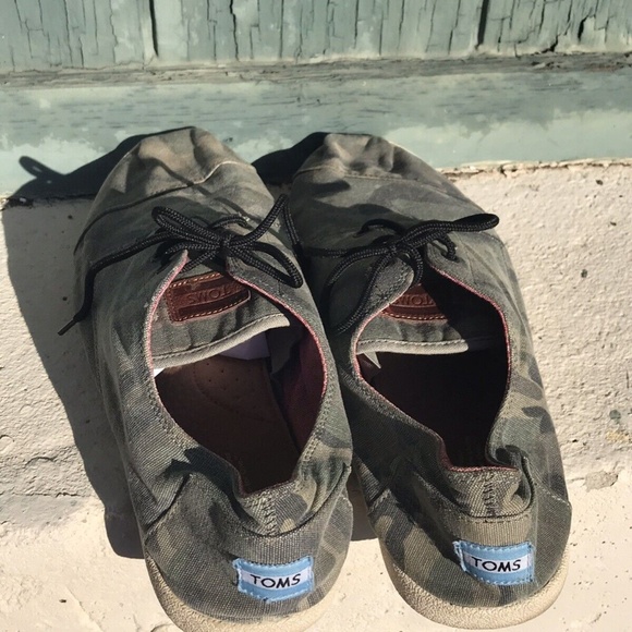 TOMS Camouflage Rover Slip On Lace Up Heritage Canvas Sneakers Shoes Men’s 14